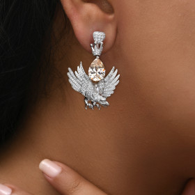 rising bird earrings