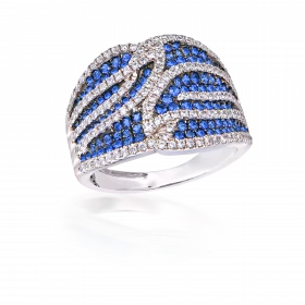 BLUE FEATHER RING
