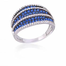 MAJESTIC BLUE RAYS RING 