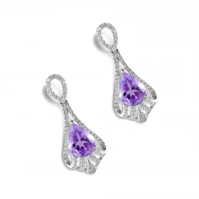 pera viola earrings