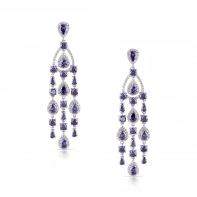 lustre violet earrings