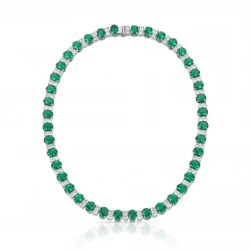 ovale verde necklace