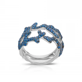 blue abstract ring