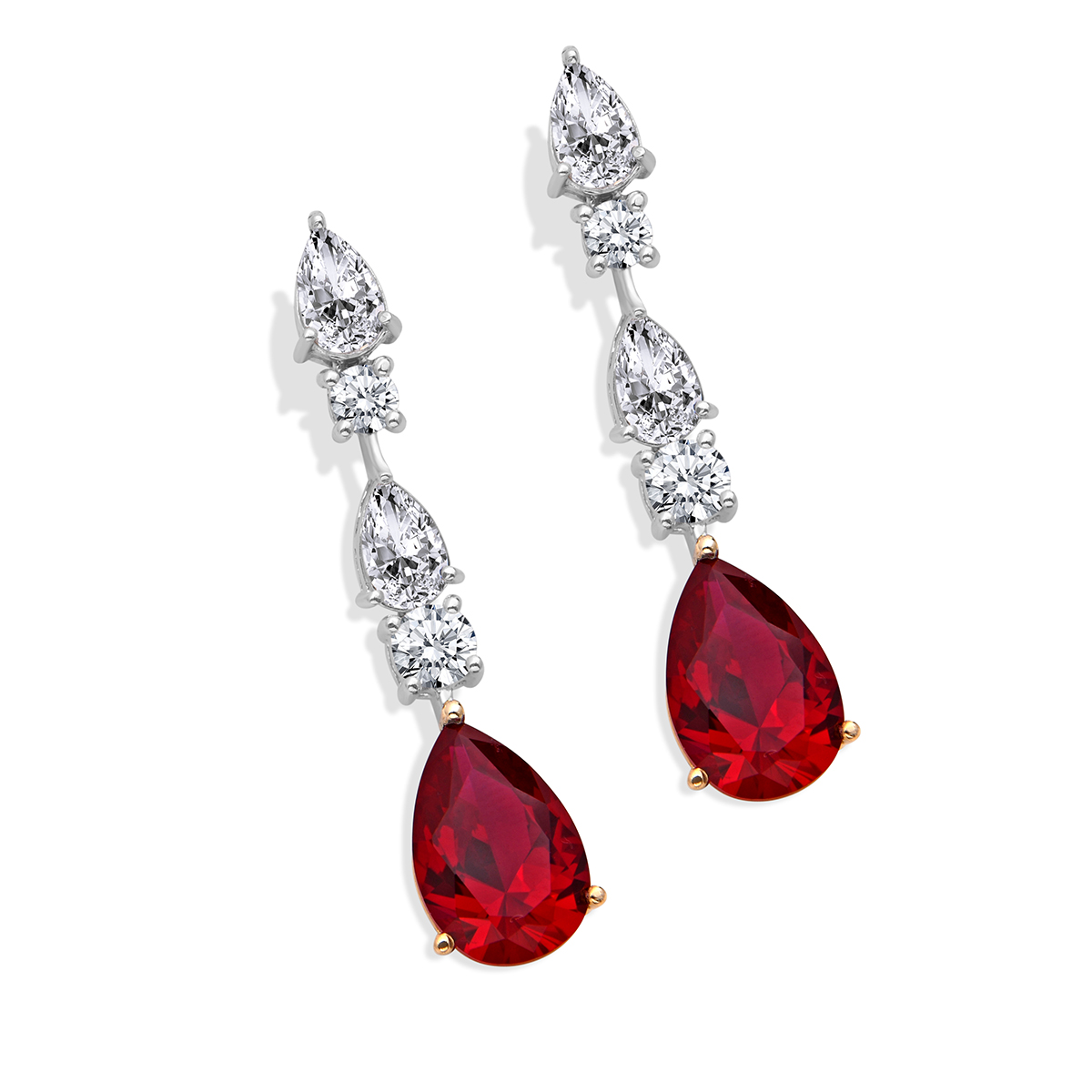 ruby love earrings