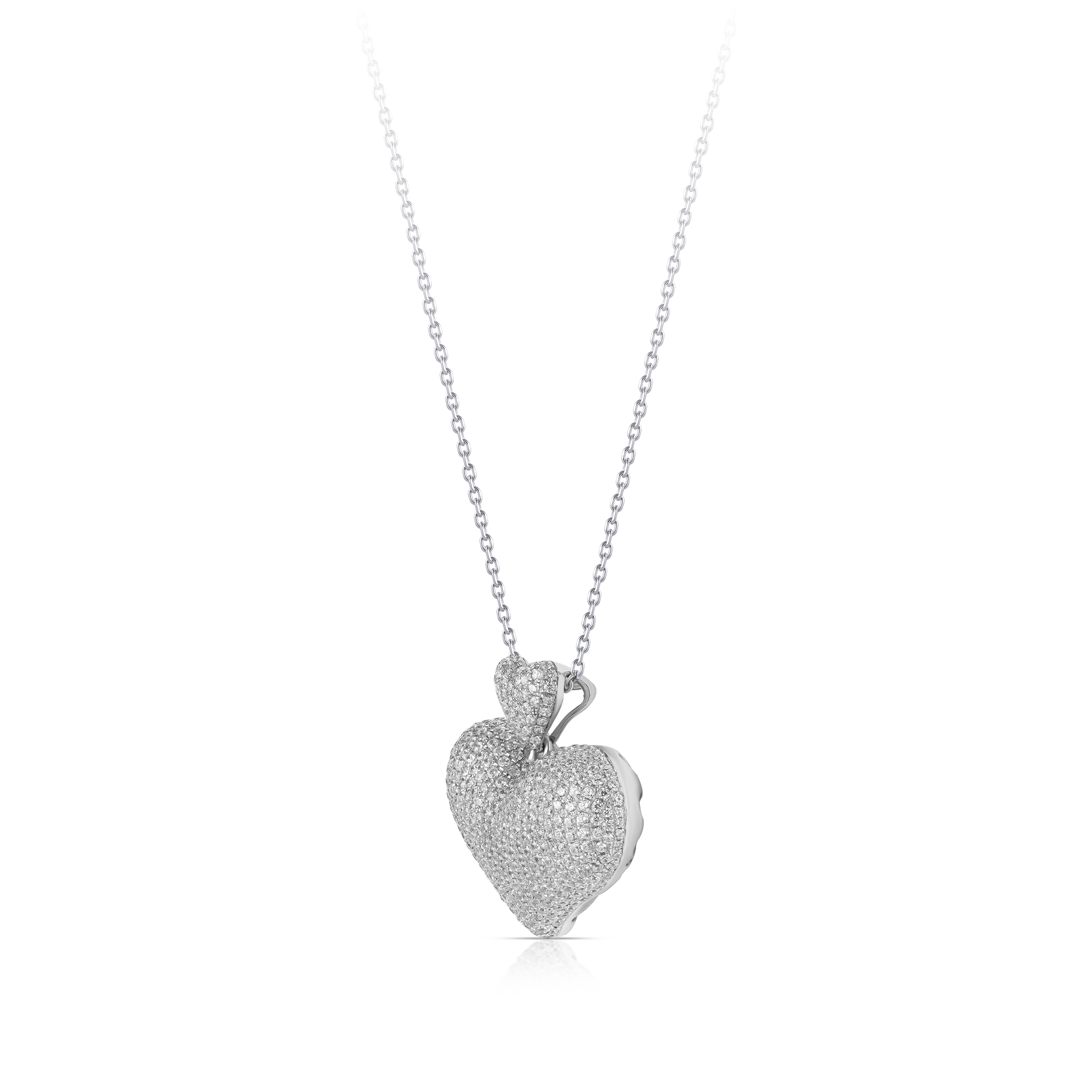 studded heart pendant