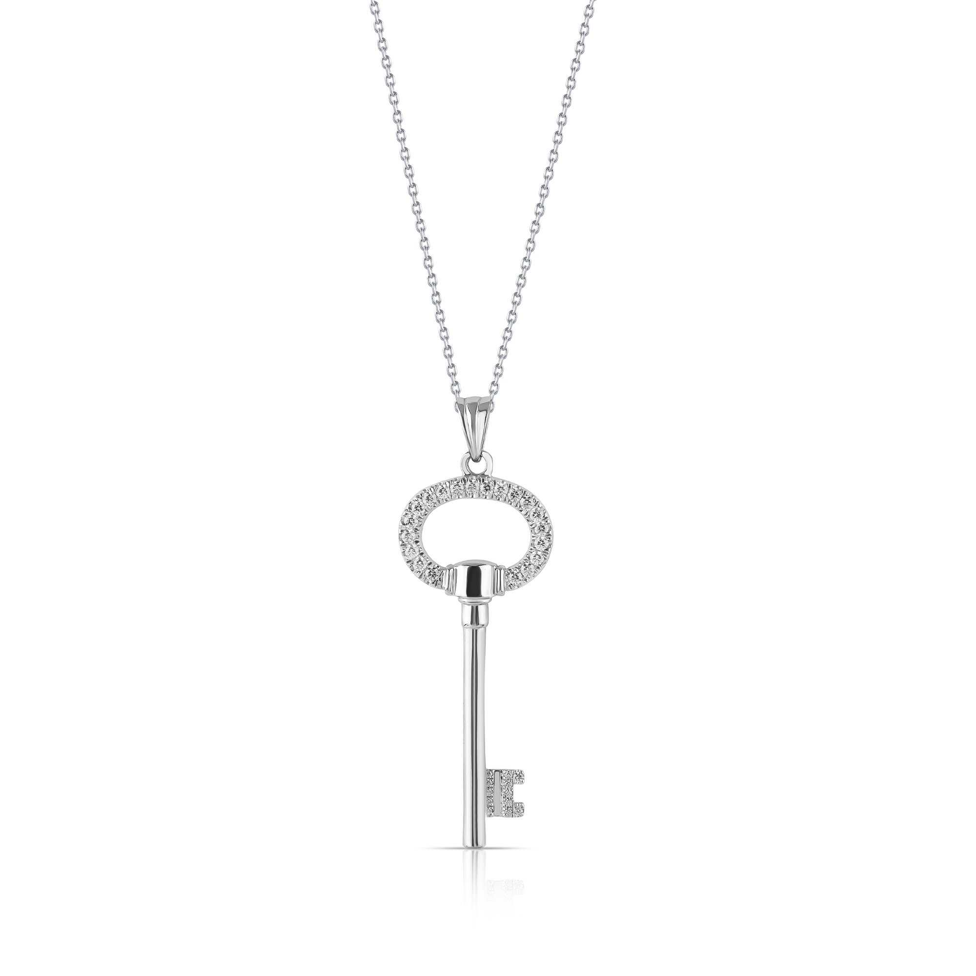silver key pendant