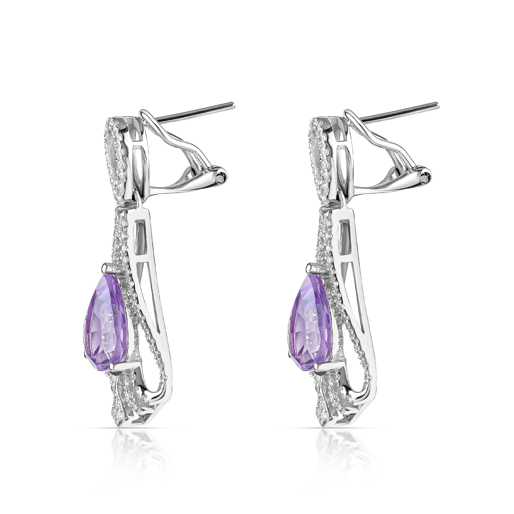 pera viola earrings