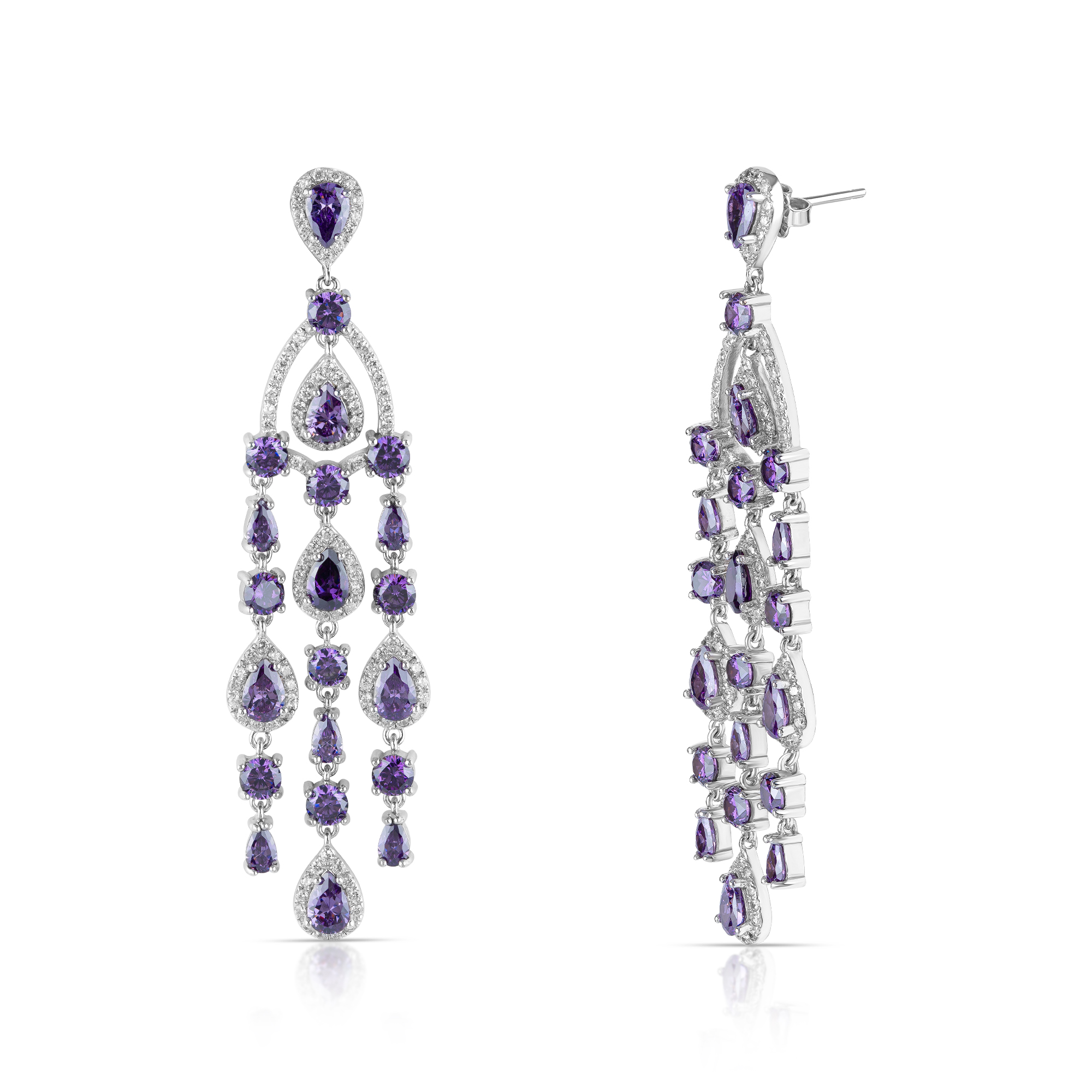 lustre violet earrings