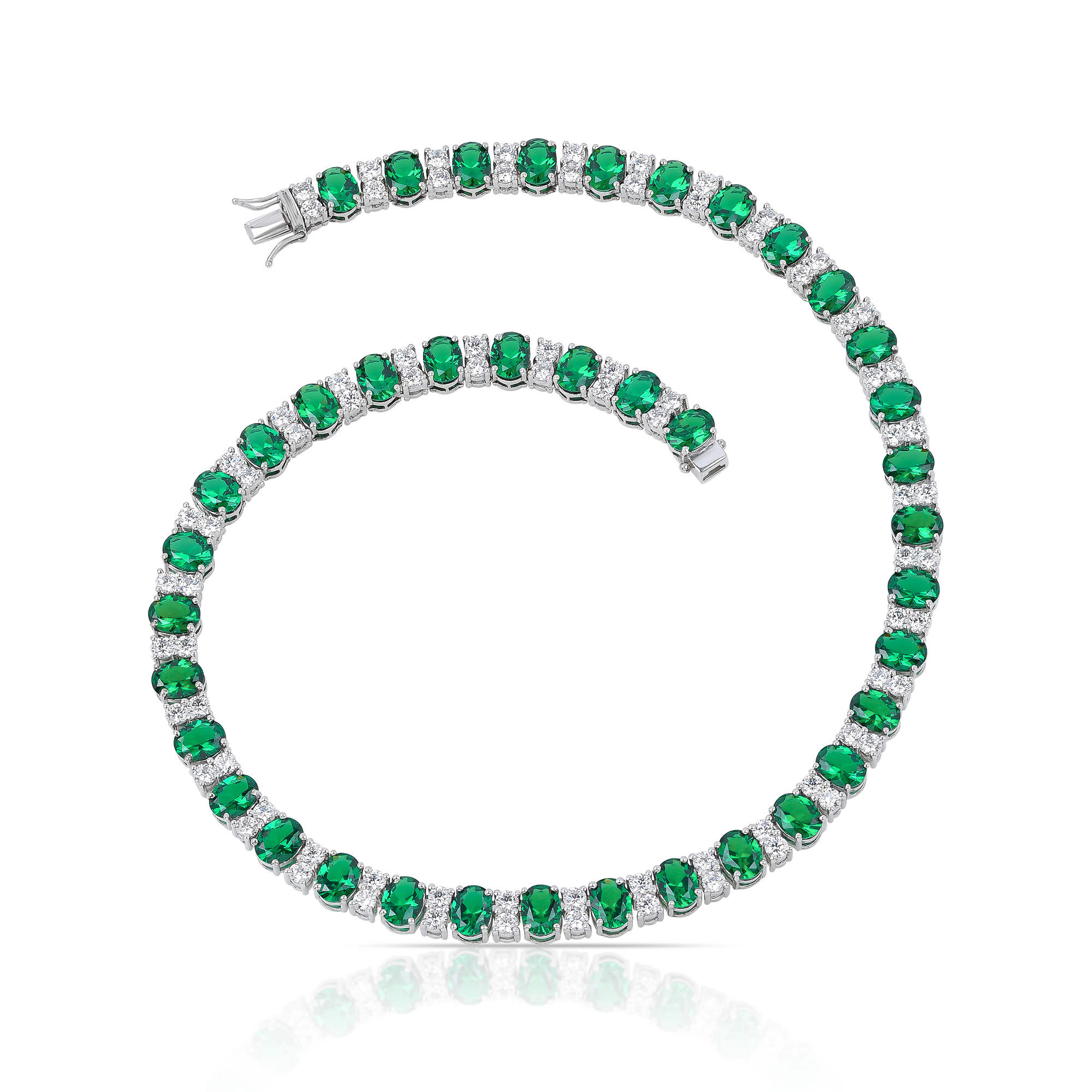 ovale verde necklace