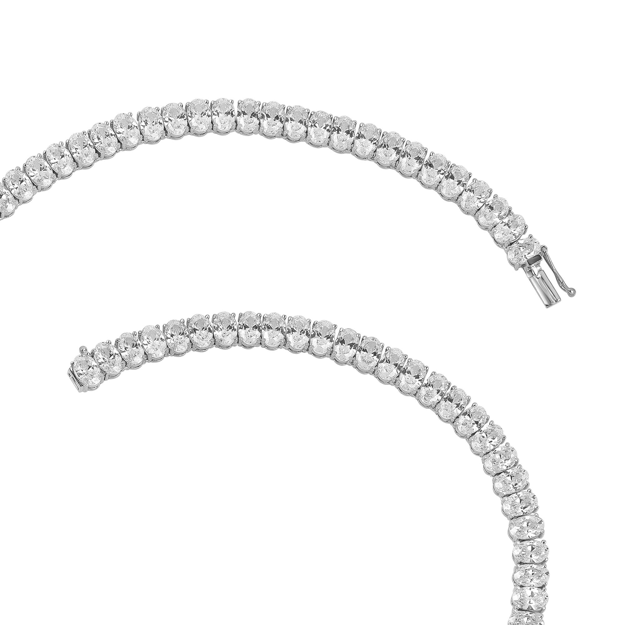 linea ovale bianca necklace