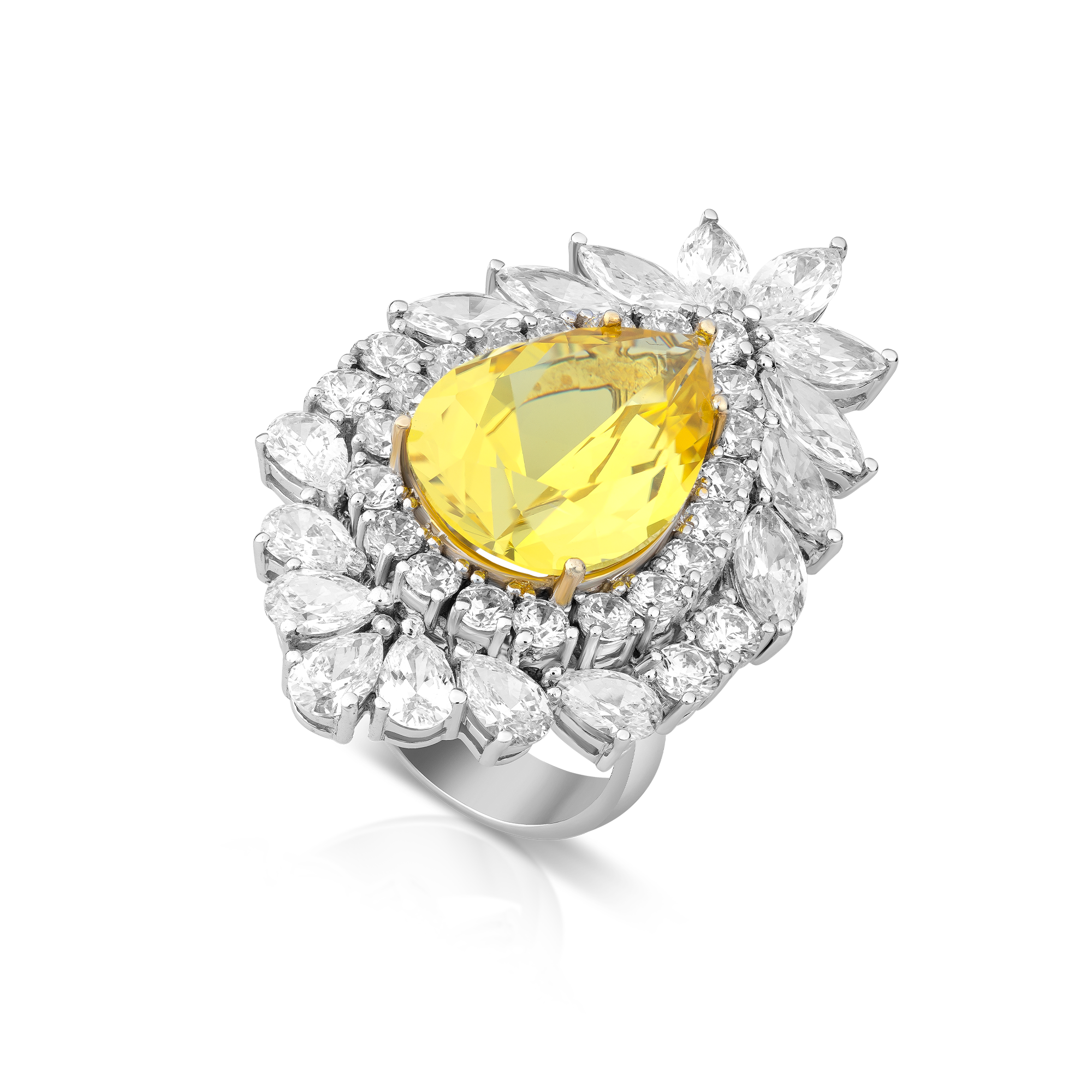 yellow fleur ring